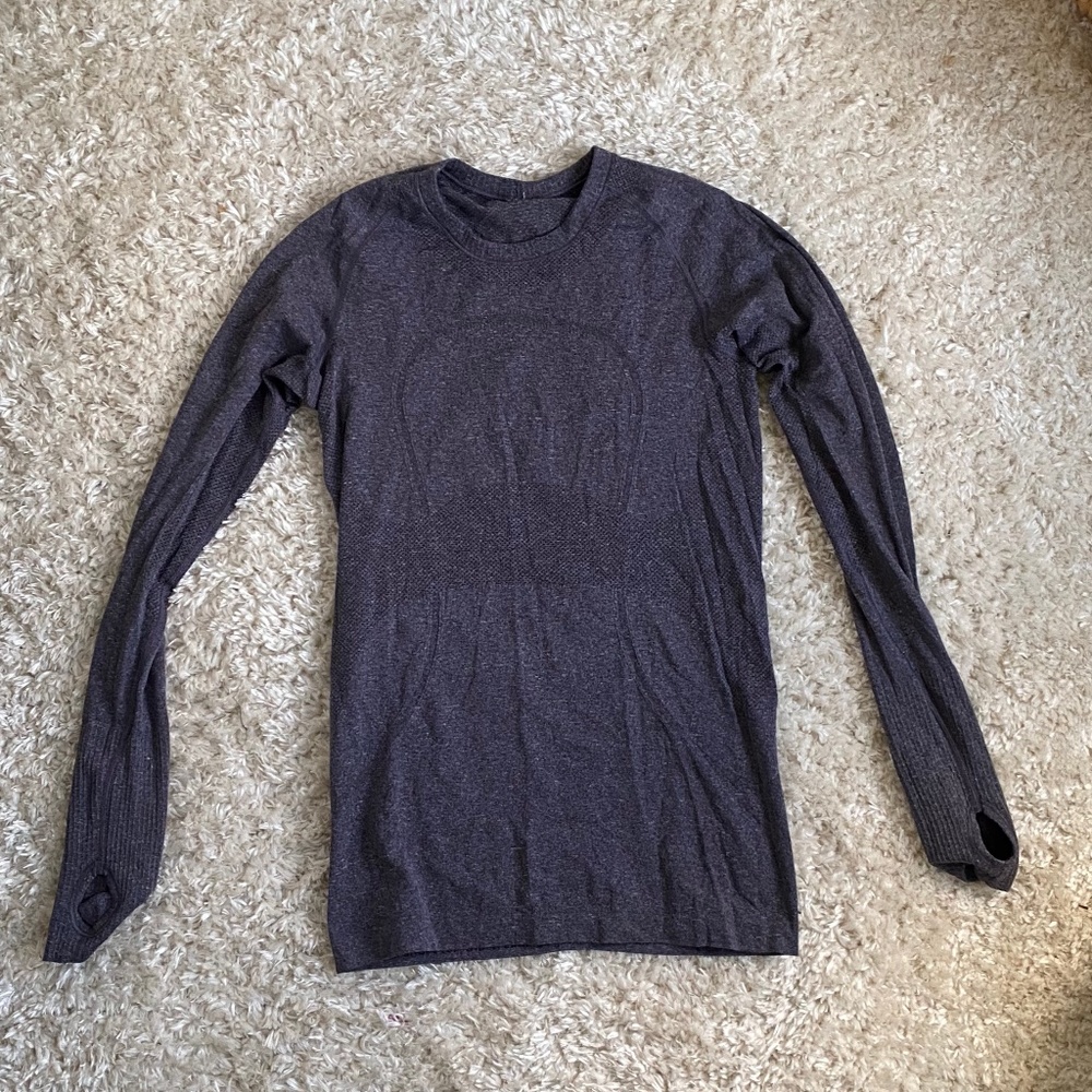 COPY - Purple long sleeve Lulu seamless running t…